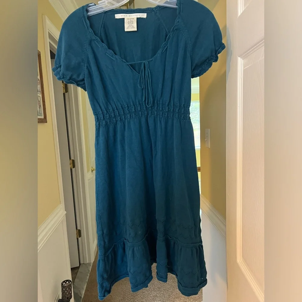 Blue patterned dress - Picture 1 of 4
